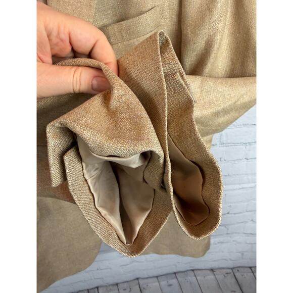 JOS. A. BANK beige 100% silk mens jacket blazer 44L - Picture 5 of 13